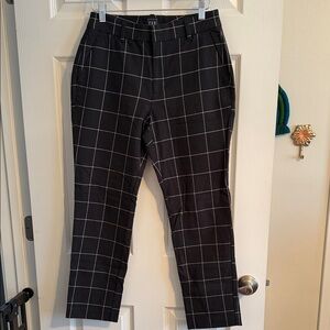 GAP Black Windowpane Ankle Trousers